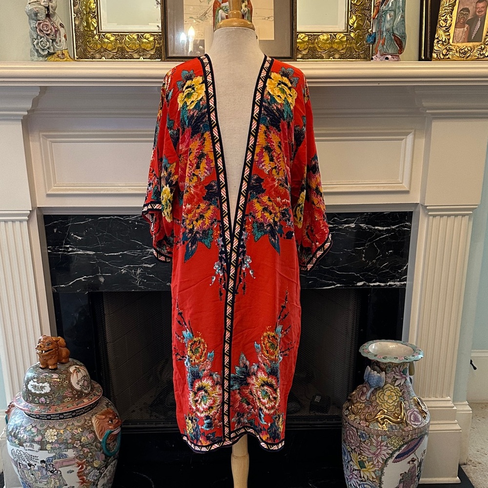 Flying Tomato Coral and Blue Floral Dress